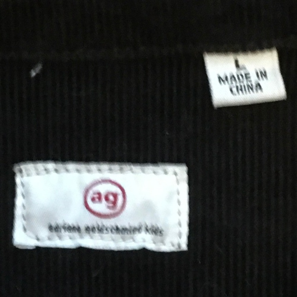 AG‎ Adriano Goldschmied Brody Kids Corduroy Jacket Size L Black Sherpa Collar - Picture 6 of 9